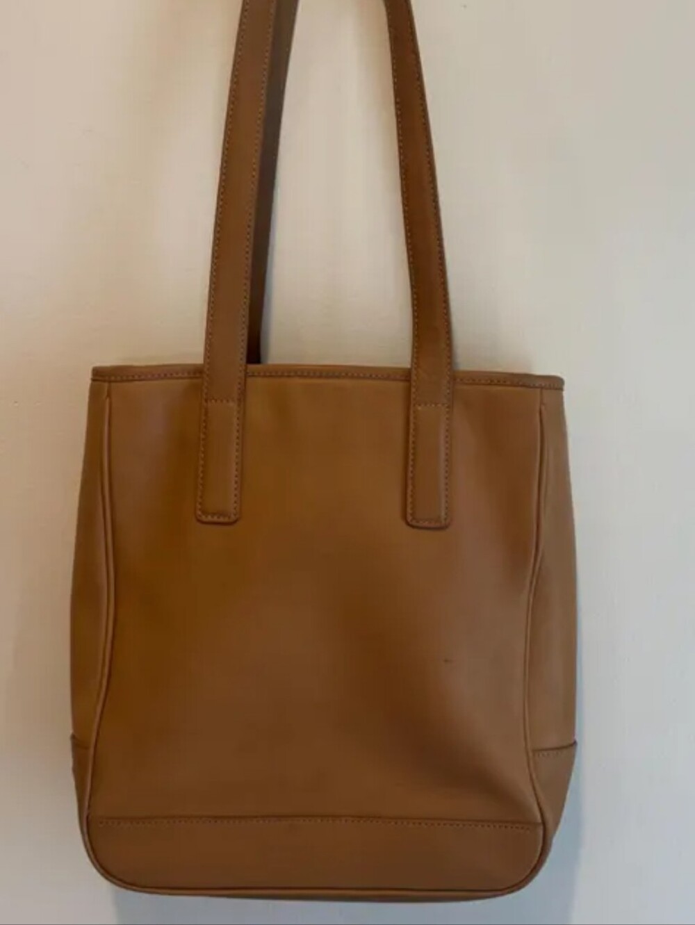 Coach Vtg. Hampton Tote 1990 Classic Camel Leather/Leatherwear 7776, Lunch Tote